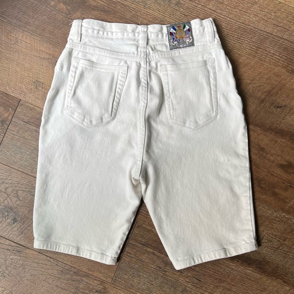 Vintage THE LIMITED White Denim High-Waisted Bermuda Shorts Sz 12(fits like 6/8) - Picture 4 of 14